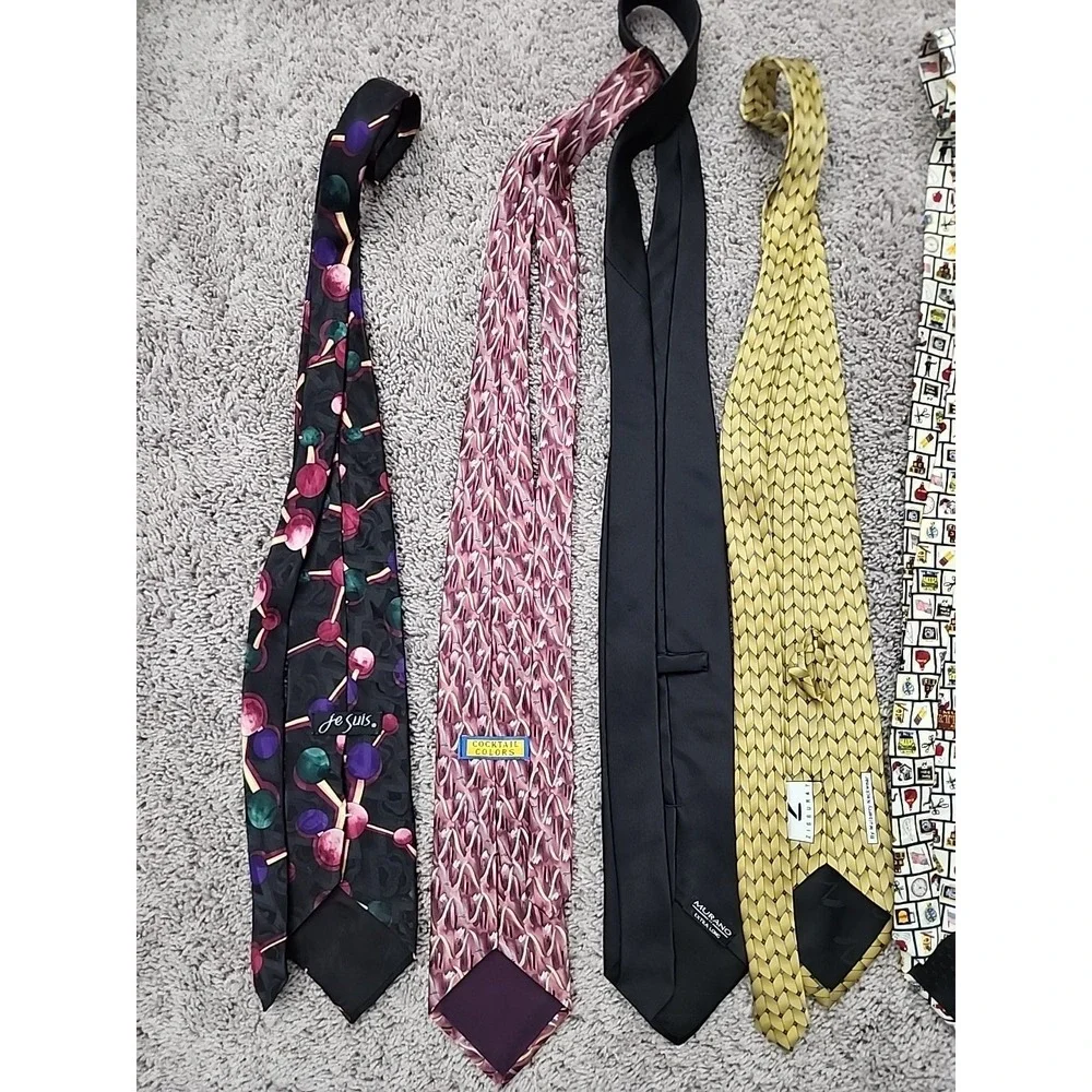 Lot of 10 Neck Tie Mens Classic Geometric Science Novelty Abstract